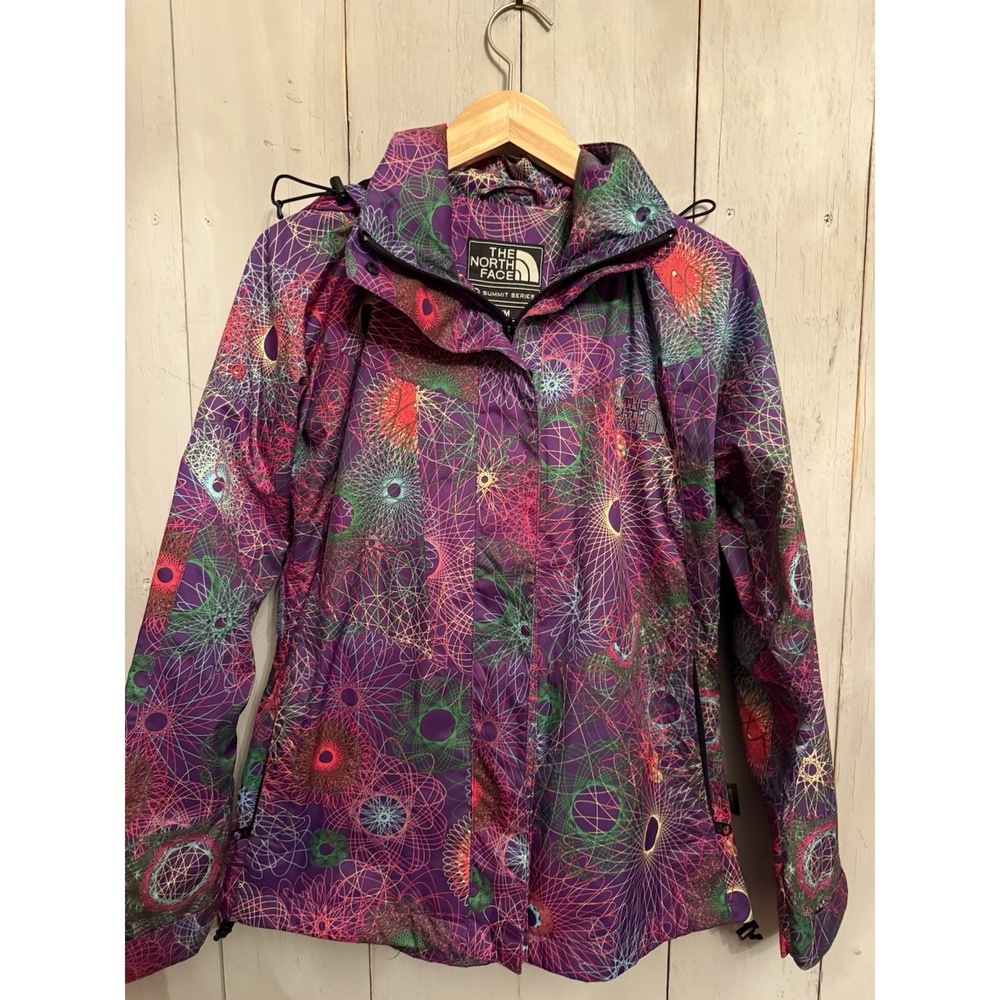 The North Face Summit Series Gore-Tex Colorful Print Zip Hood Rain Jacket Sz-M
